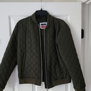 Levi's Quilted Bomber Jacket in Olive Green